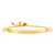14k Yellow Gold Smooth Curved Bar and Lariat Style Bracelet (1.00 mm)