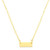 14k Yellow Gold Polished Mini Bar Necklace