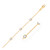 14k Yellow Gold Anklet with Round White Cubic Zirconia