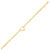 10k Yellow Gold Double Rolo Chain Anklet with an Open Heart Station