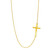 14k Yellow Gold Plain Cross Motif Necklace