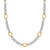 18k Yellow Gold and Sterling Silver Rhodium Plated Multi Style Chain Necklace