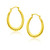 14k Yellow Gold Hoop Earrings with Textured Details
