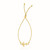 14k Yellow Gold Anchor Design Adjustable Lariat Bracelet