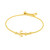 14k Yellow Gold Anchor Design Adjustable Lariat Bracelet