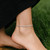 2.6mm 14k White Gold Curb Link Anklet 