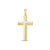 14k Two Tone Gold High Polish Diamond Cut Cross Pendant