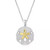 Sand Dollar Pendant in Sterling Silver and 14k Yellow Gold