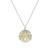 Sand Dollar Pendant in Sterling Silver and 14k Yellow Gold