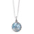 Small Round Ancient Glass 18" Necklace in Sterling Silver