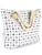 White Anchor Print Canvas Beach Bag Tote Handbag