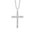 Diamond Cross Pendant Necklace in Sterling Silver