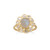 Polki Diamond and Labradorite Womens Ring 14 Karat Gold Plated