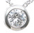 Brilliant CZ Bezel Pendant Rhodium Finished Sterling Silver Silver Plated Chain