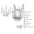 Brilliant CZ Bezel Pendant Rhodium Finished Sterling Silver Silver Plated Chain