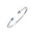 Sterling Silver Spike Cuff Bracelet with Royal Blue Cubic Zirconias