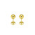 14K Yellow Gold Polished 3mm Ball Post Earrings