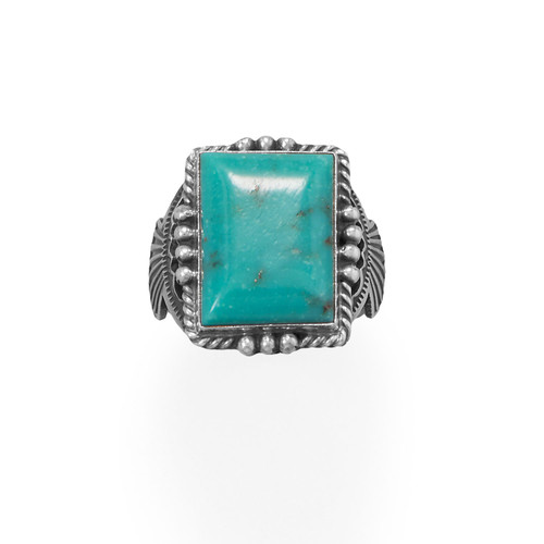 Michael Calladitto Men's Bold Turquoise Native American Navajo Ring