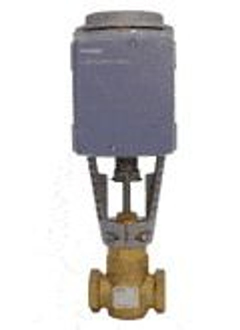 Siemens 267-03180, Valve Assembly: 2-Way, NC, 1/2-inch, 1 CV, Equal Percentage, Brass Trim, FxF, Proportional Control, Electro-Hydraulic Actuator, Non-Spring Return