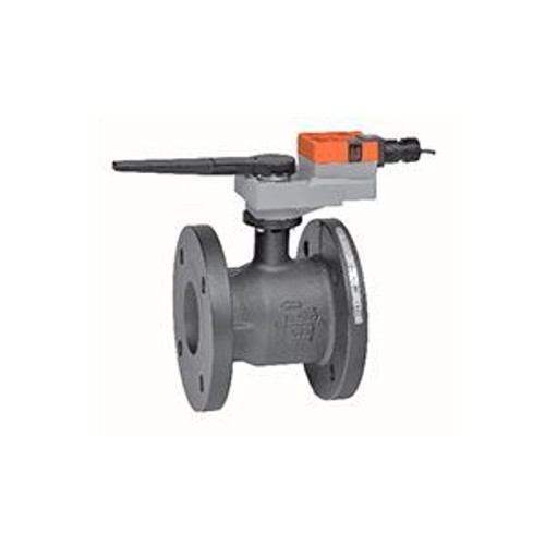 Belimo B6500S-290+GRX24-3, 2-way CCV,Flanged SS trim5",CV290 Cast Iron body, stainless steel ball 250 F/120 C media temp, ANSI 125 Stainless steel disc