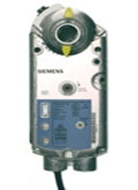 Siemens GMA1641U, OpenAir GMA Series Electric Damper Actuator, rotary, spring return, 62 lb-in (7 Nm), 24 Vac/dc, 0 to 10 Vdc control, 90 sec run time, position feedback, adjustable span and offset, dual auxiliary switches