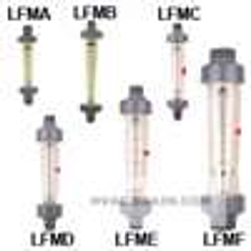 Dwyer Instruments LFMA-02-A2, Polycarbonate flowmeter, range 02-2 GPM (1-7 LPM) water, 1/2" male NPT, 316 SS float