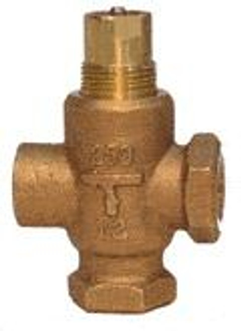 Siemens 599-01133, MZ Series 3-Way Valve 1/2" (15mm) line size, 063 CV,  Linear, Brass Trim,  F å~F, ANSI 250