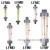 Dwyer Instruments LFMB-05-A2, Polycarbonate flowmeter, range 02-2 GPM (1-7 LPM) water, 1/2" male NPT, 316 SS float