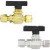 Dwyer Instruments MSV-BD340, 2-way ball valve, 3/8" fractional tube connection, 635 mm orifice