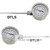 Dwyer Instruments BTLS3605D, Bimetal thermometer, 6" stem, range 0 to 250 /-20 to 120 C