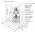 Vibro Acoustics SFS-SA-260, 1 (25 mm) Deflection SFS Seismic Floor Mounted Isolator, 260 lbs rated load