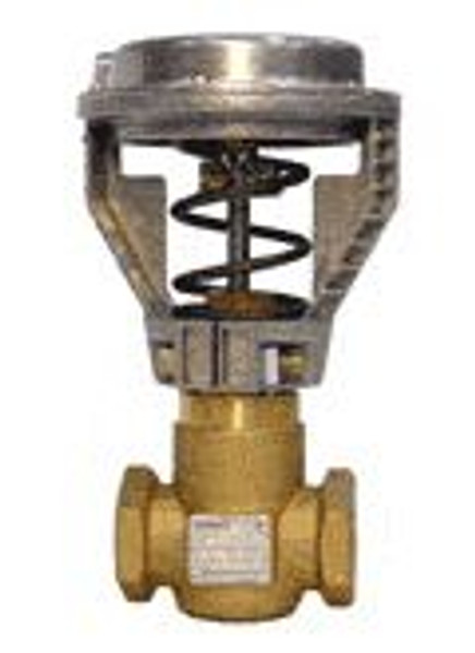 Siemens 268-03165, Valve Assembly: 2-Way, NO, 1/2-inch, 4 CV, Equal Percentage, Brass Trim, FxF, 4-inch Pneumatic Actuator with 3-8 psi