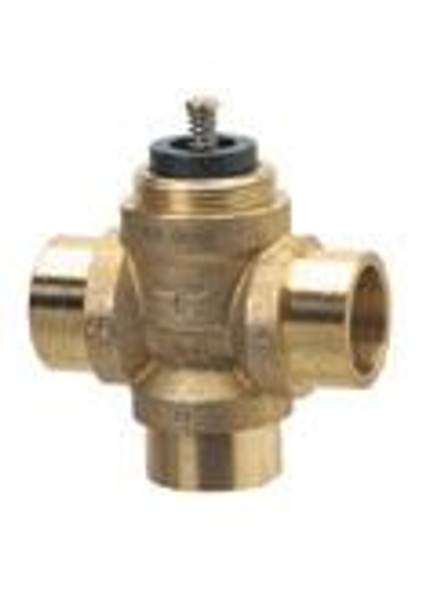 Siemens 599-00533, 599 Series Zone Valve, 1-inch, three-way, 70 CV, linear, ANSI 125, 1/10-inch stroke, SWT end connections