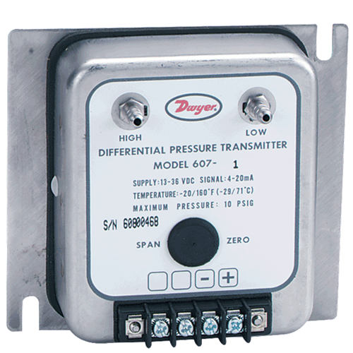 Dwyer Instruments 607-81 10 IN WC DIFF PR XMTR