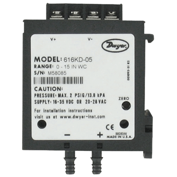 Dwyer Instruments 616KD-51-V 2-0-2"WC 0-10V DIN