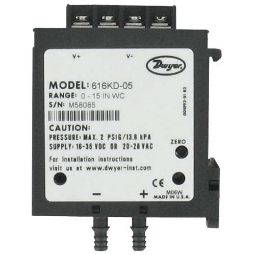 Dwyer Instruments 616KD-52-V 5-0-5"WC 0-10V DIN