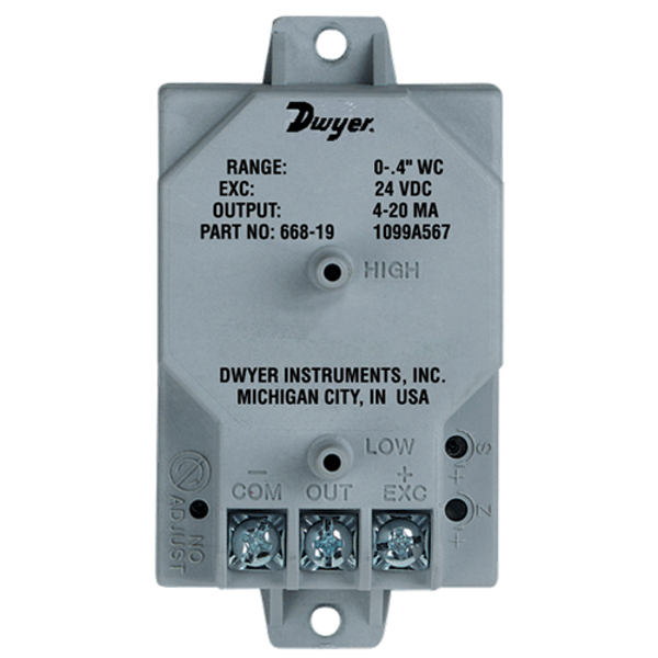 Dwyer Instruments 668-12 DIFF PR XMTR 0-+/-5 IN