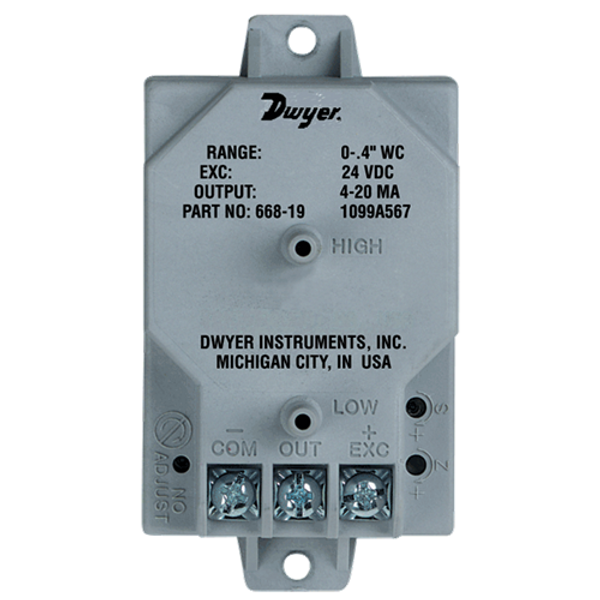 Dwyer Instruments 668-15 DIFF PR XMTR 0-+/-5 IN