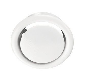 Vents US AM 125 VRF, 5" Metal Round Diffuser with Flange