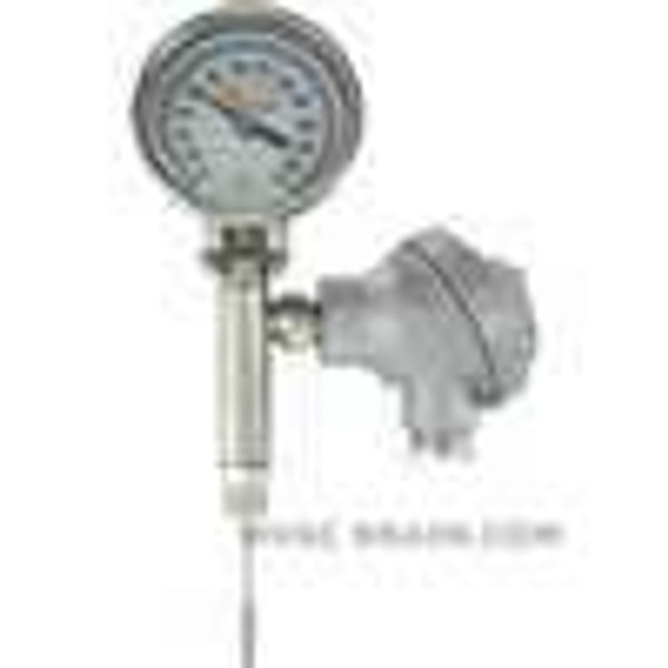 Dwyer Instruments BTO325101, Bimetal thermometer with transmitter output, 25" stem length, range 0-200 ¡F