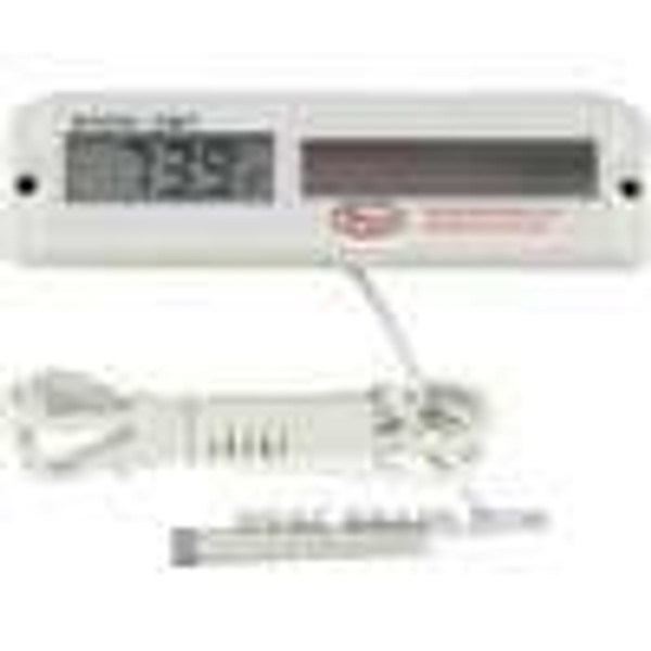 Dwyer Instruments DRFT-10, Digital solar-powered thermometer, white