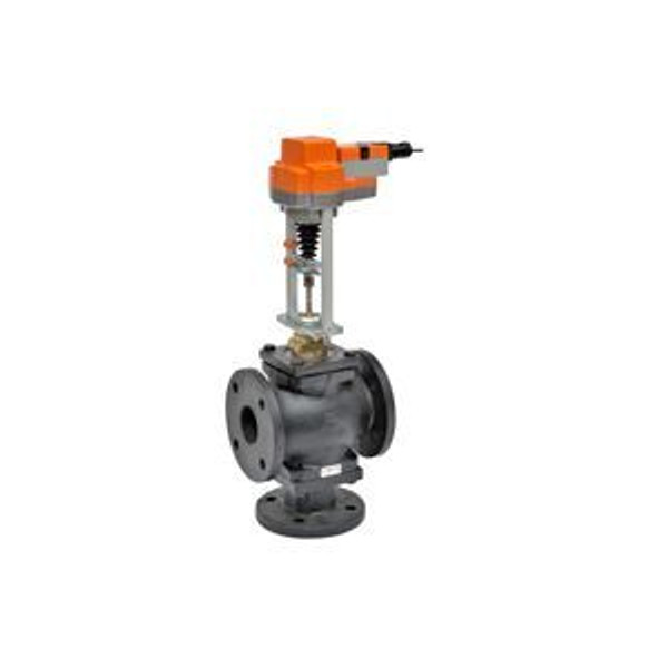 Belimo G765D+EVB24-3, 3-way, FGV, Diverting, Bronze Trim, 2-1/2" CV 68 with Non Fail-Safe, Floating, 24V