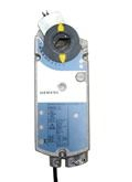 Siemens GBB1361P, OpenAir GBB Series Electric Damper Actuator, rotary, non-spring return, 221 lb-in (25 Nm), 24 Vac/dc, floating control, 125 sec run time, dual auxiliary switches, plenum rated