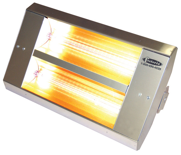 Raywall 222-30-THSS-208V, 30Sym Mul-T Mount Infrared Heater SS, 2 Lamp 3.2KW 208V ( Stainless Steel Housing )