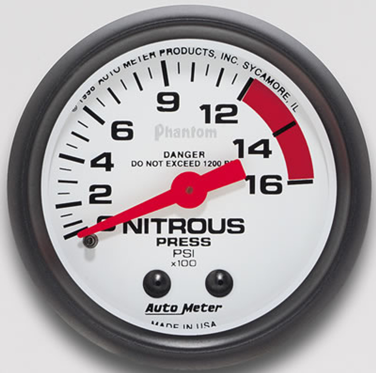 Auto Meter Phantom - Fuel Pressure Gauge: 0-30 PSI (ATM-5760)