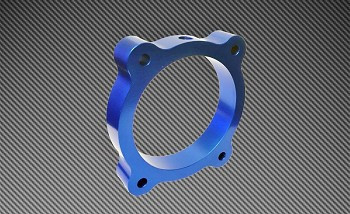 Torque Solution Throttle Body Spacer Blue for Hyundai Genesis Coupe 2