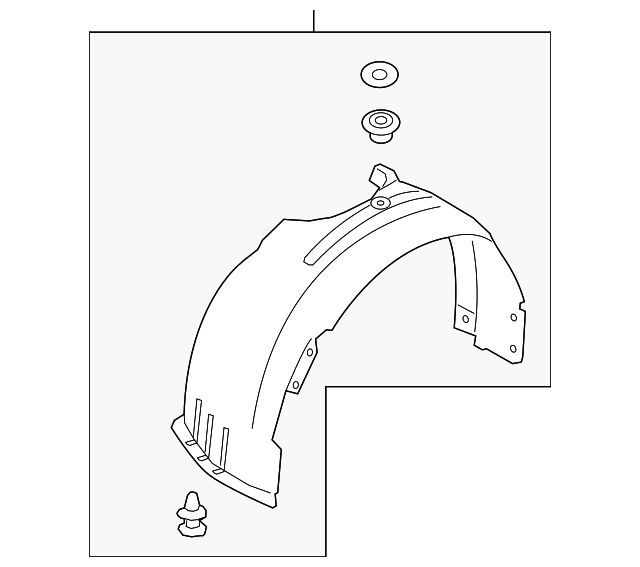 Hyundai Veloster Passenger Side Fender Liner From 4-30-13
