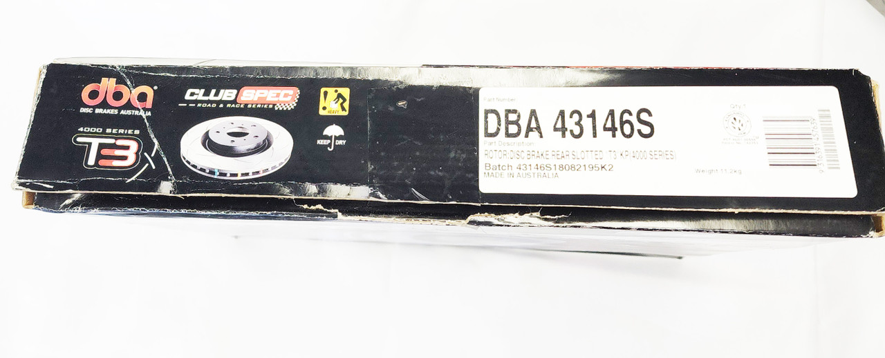 DBA 09 Pontiac G8 V8 6.0L Rear Slotted 4000 Series Rotor main image 1