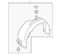OEM Hyundai Veloster N 2019-22 Left Front Fender Liner OEM Hyundai Veloster N 2019-22 Left Front Fender Liner