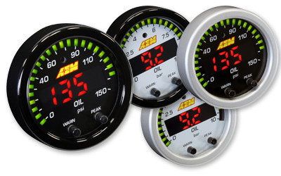 AEM X-Series Oil Pressure Gauge 0-150psi / 0-10bar 30-0307